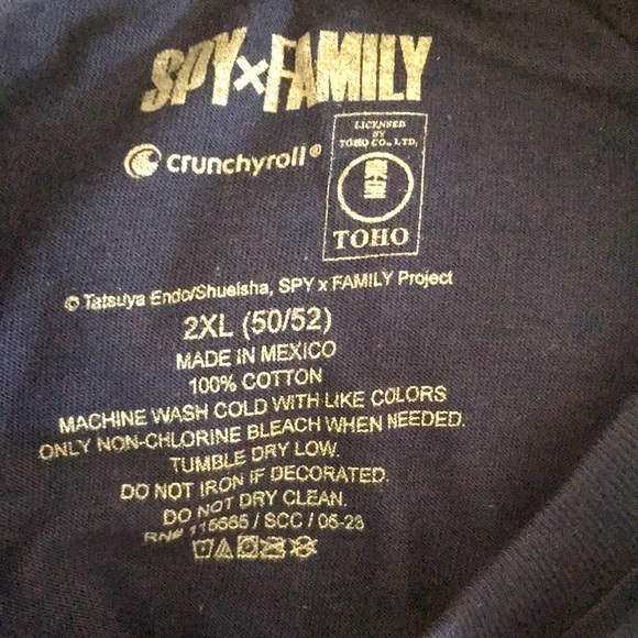 NWT Spy Family Navy Blue T-Shirt with Graphics 2XL (50/52) - Picture 2 of 4